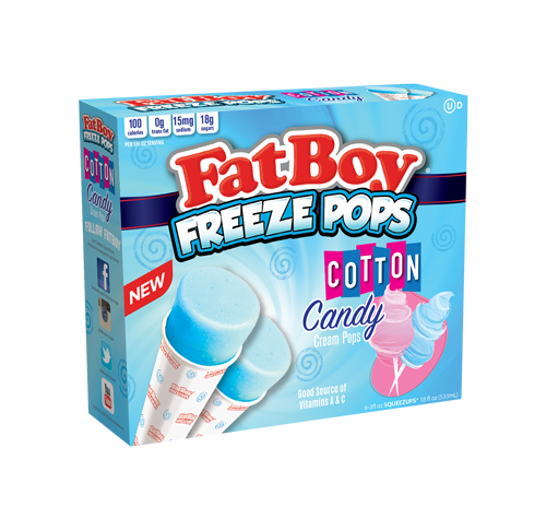FatBoy® Freeze Pops - Cotton Candy - 6 Count