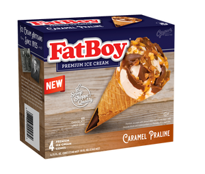 FatBoy® Ice Cream Cones - Caramel Praline - 4 Count