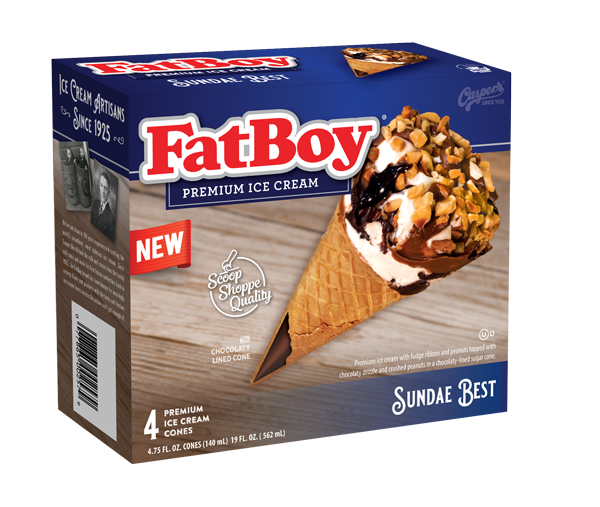 FatBoy® Ice Cream Cones - Sundae Best - 4 Count