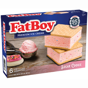 FatBoy® Ice Cream Sandwich - Sugar Cookie - 6 Count